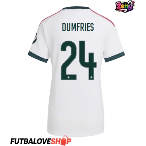 Dres Real Madrid Denzel Dumfries #24 Domáci pre Ženy 2026-27 Krátky Rukáv